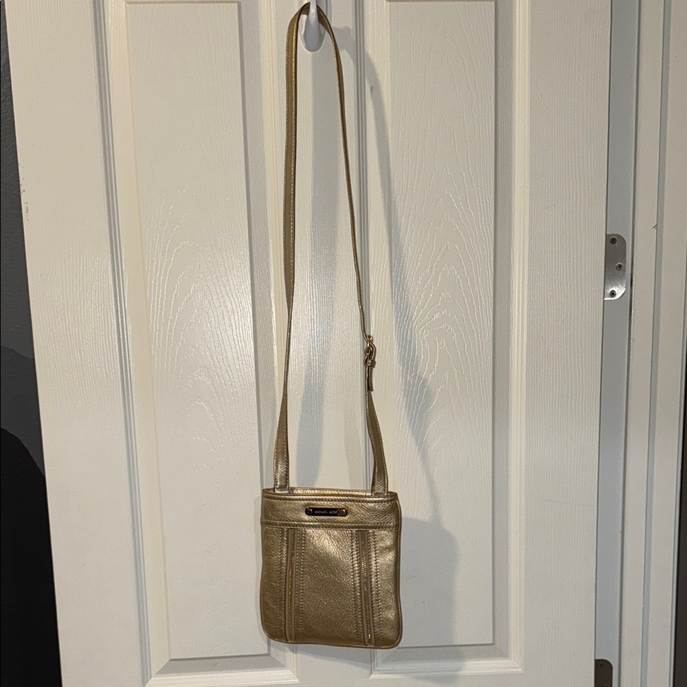 Michael Kors Metallic Gold Crossbody Bag